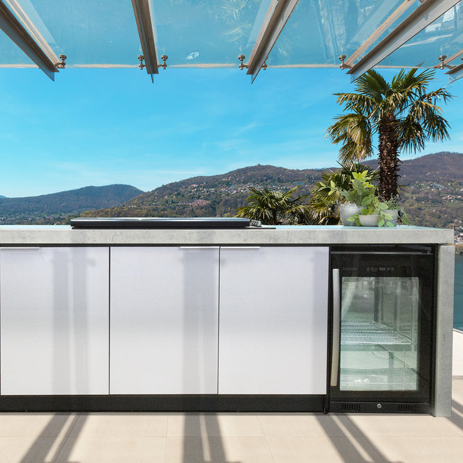 Artusi Matte Black 4 Burner Built-In BBQ with Flat Lid