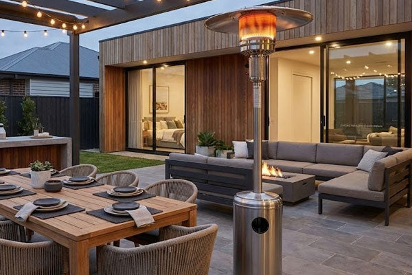 Outdoor hast & patio heaters are available, on sale, and and instock at outdoors domain