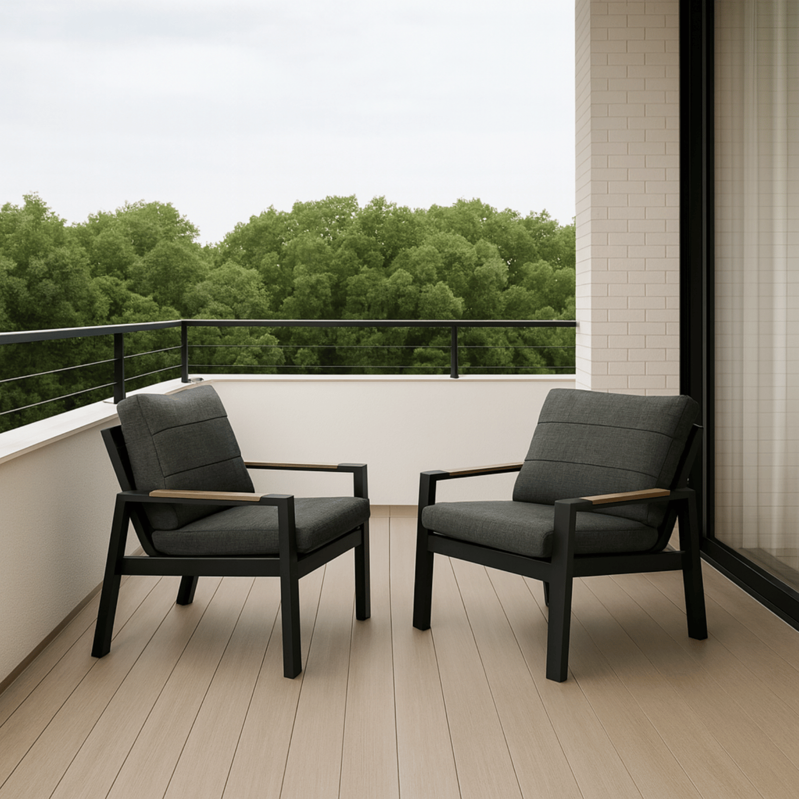 Excalibur Vienna 2 Piece Lounge Chair Set