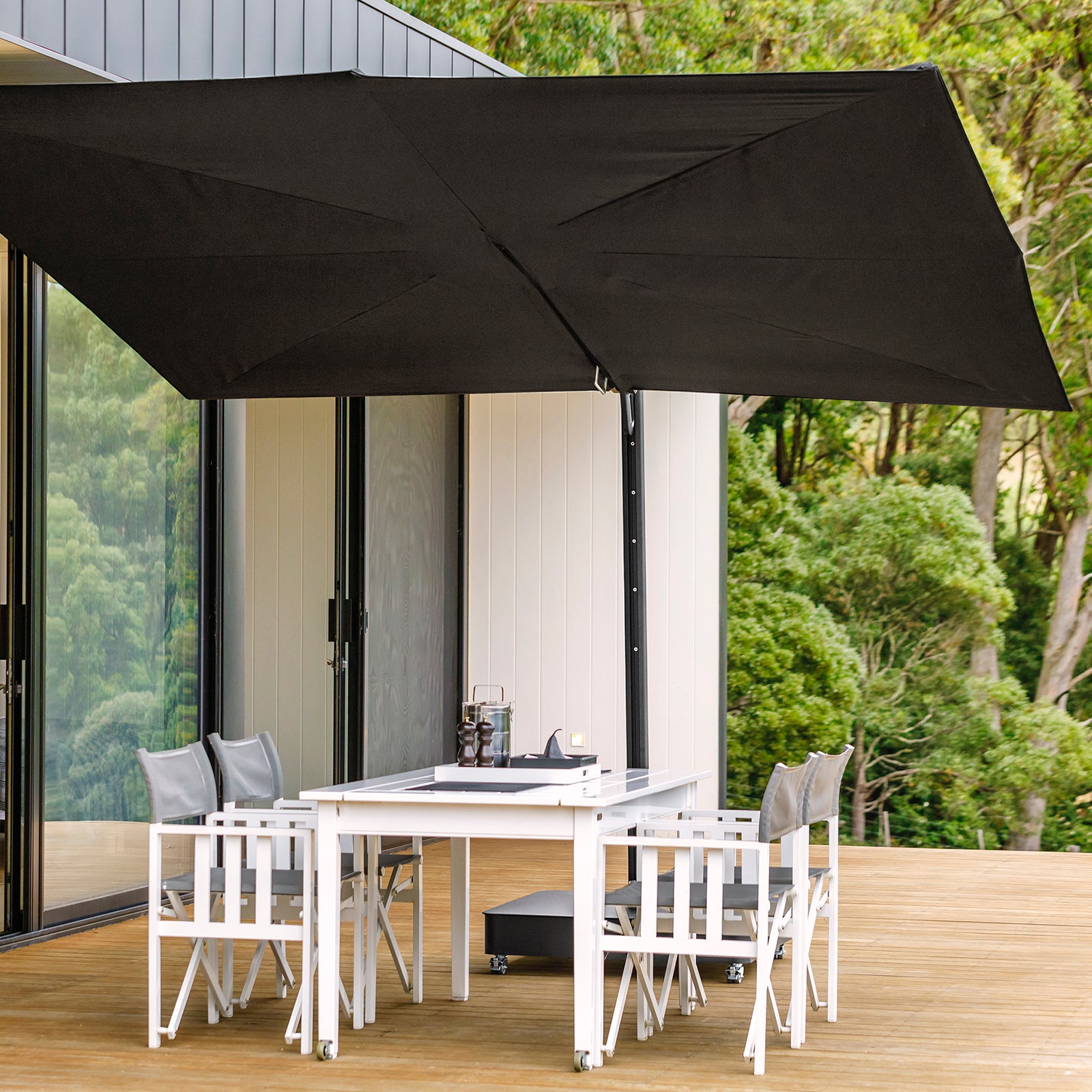 Instant Shade Versa UX Cantilever Umbrella with Base and Wheels