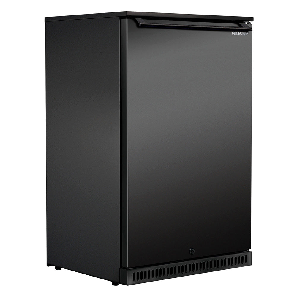 Husky 1-Door 104L Black Solid Door Alfresco Bar Fridge