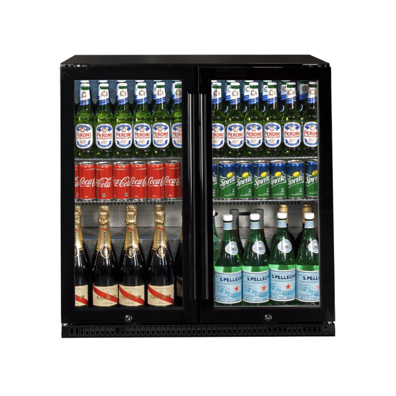 Artusi Double Door Black Outdoor Refrigerator