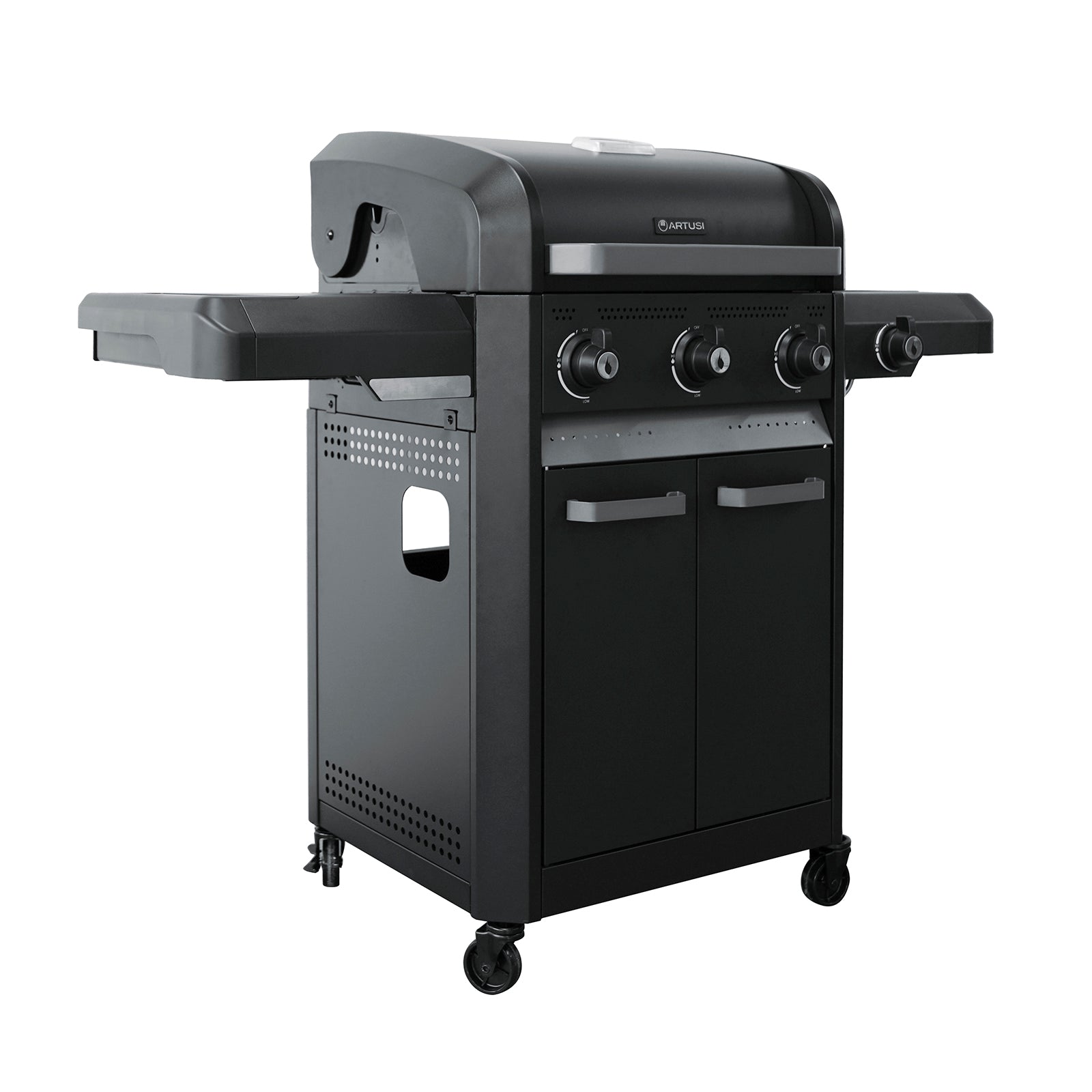 Artusi Chicago 3 Burner Freestanding BBQ with Sideburner