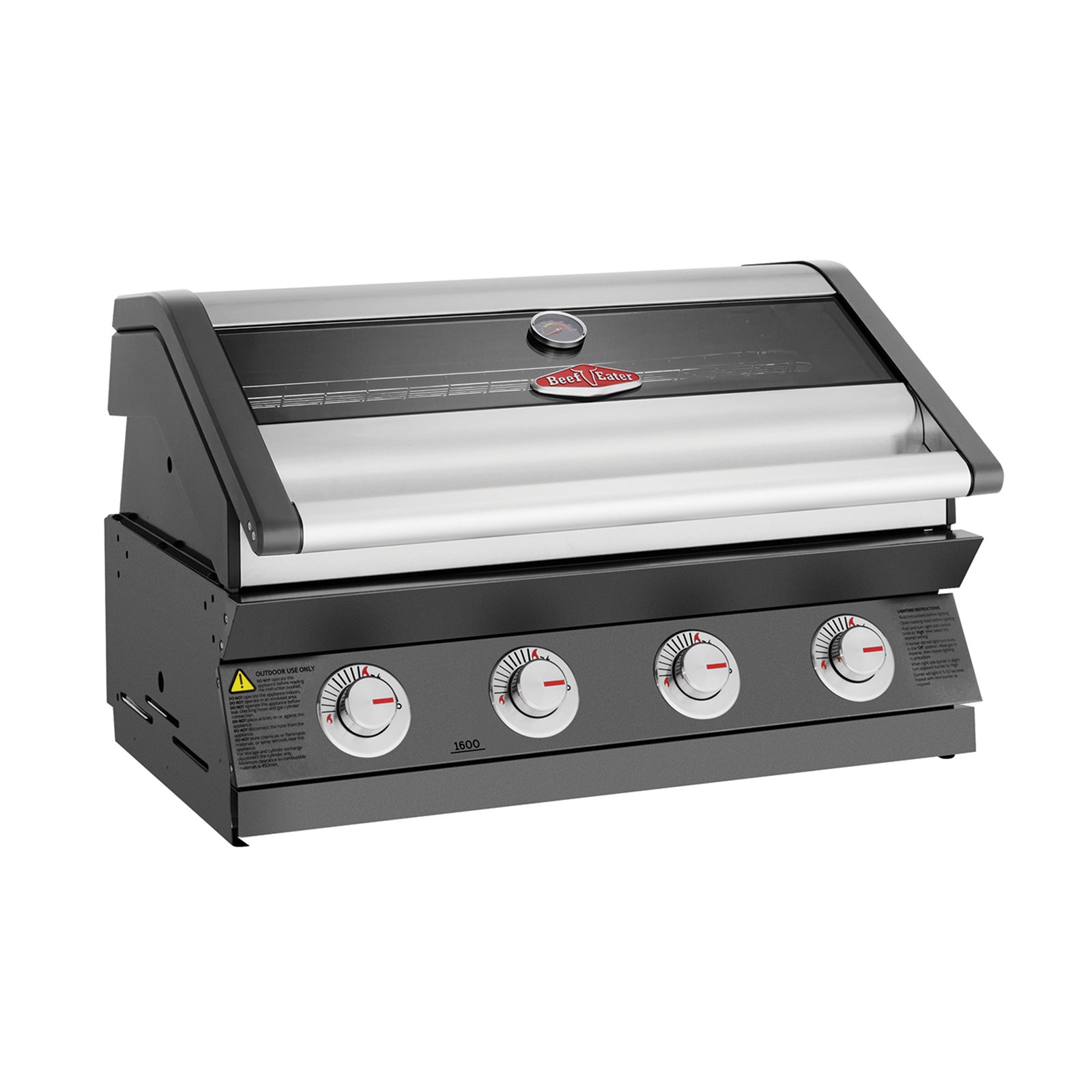 BeefEater 1600 Series Dark 4 Burner Built-in BBQ