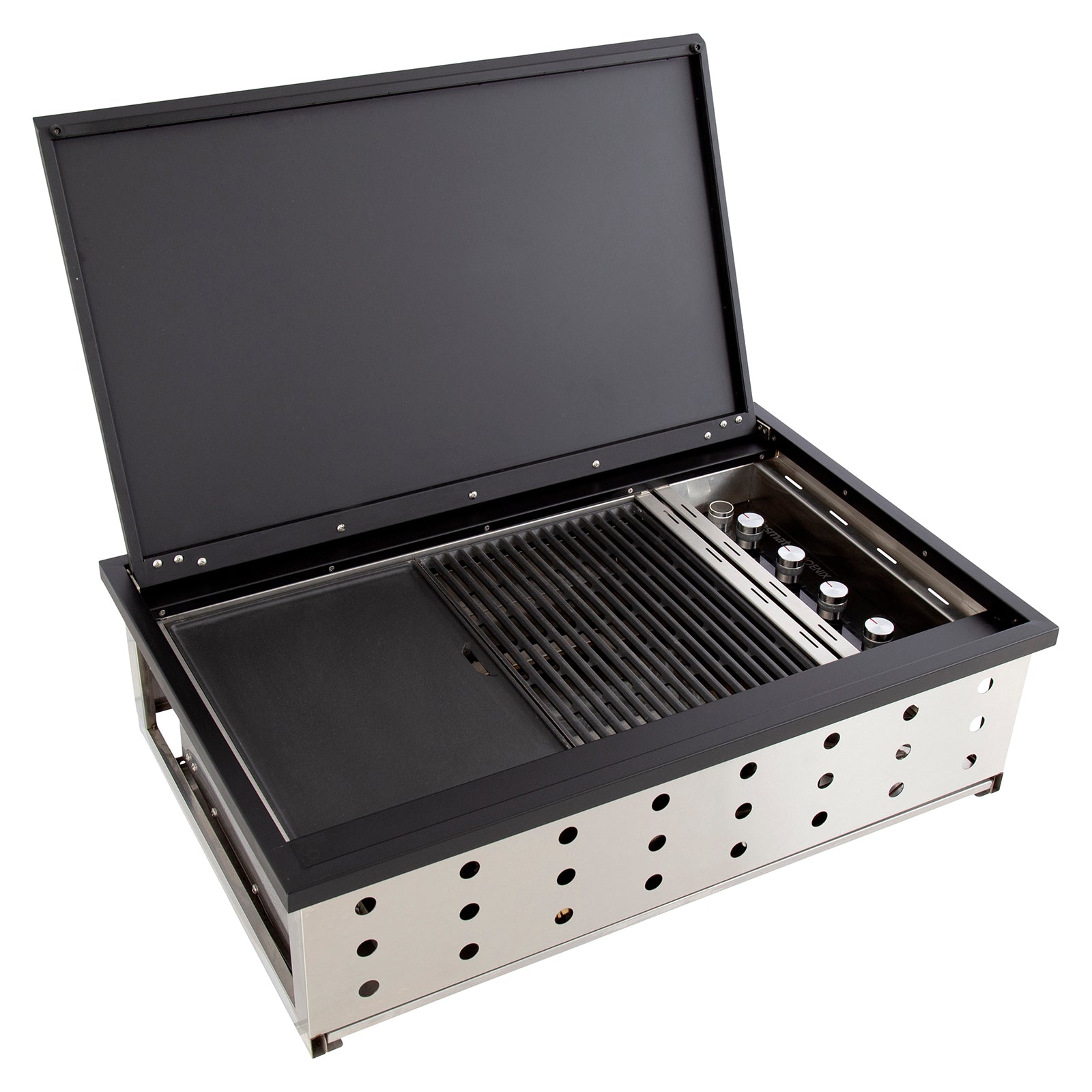 Gasmate Phoenix Black 4 Burner Drop-In BBQ