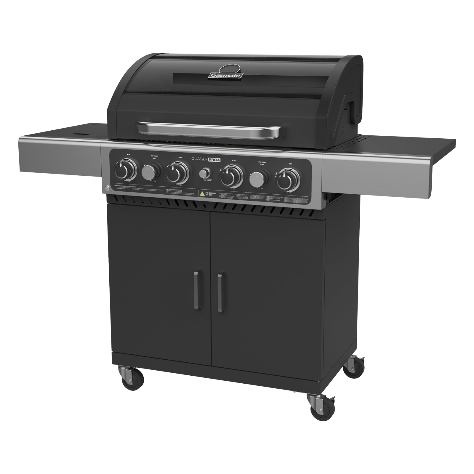 Gasmate Quasar Pro Hooded 4 Burner Trolley BBQ