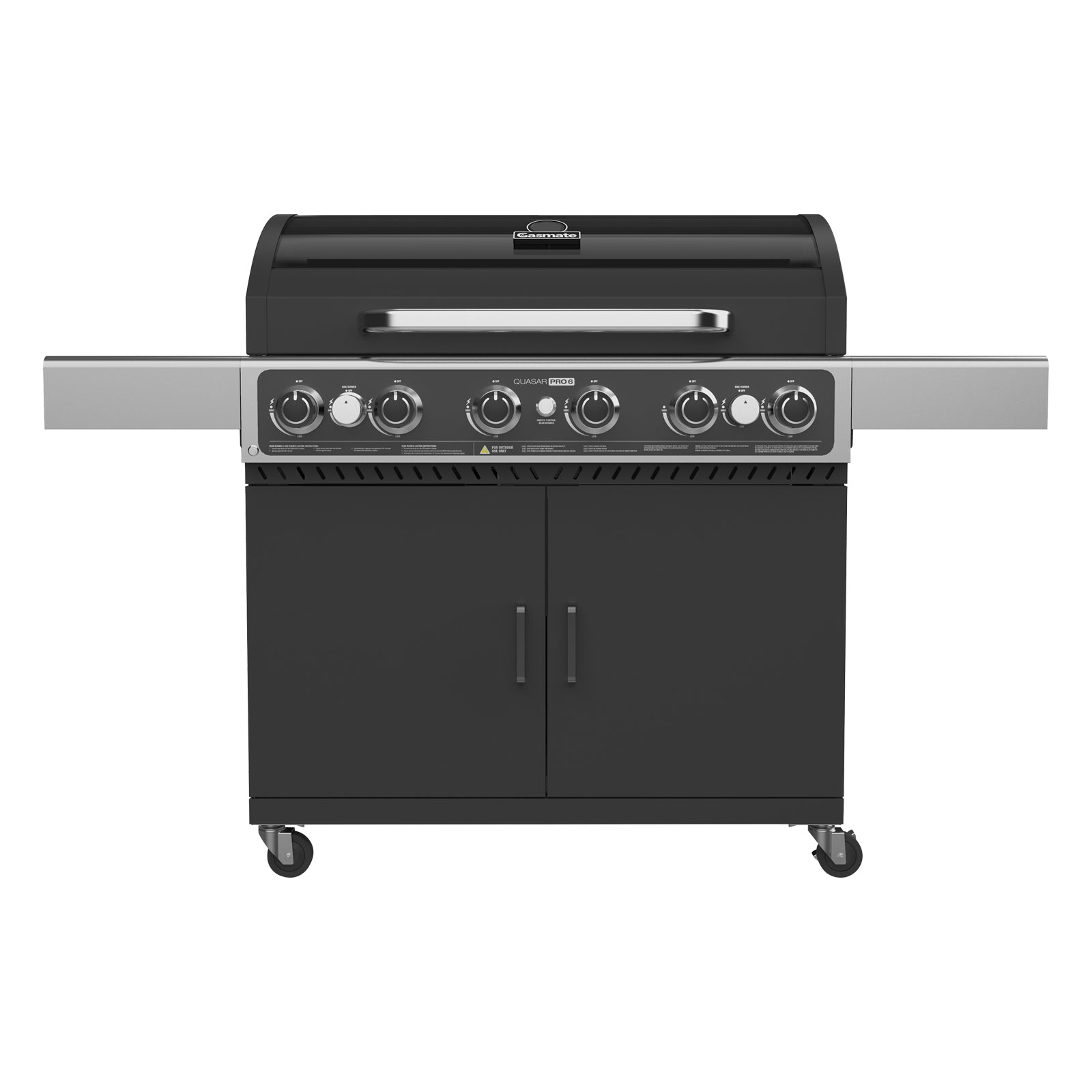 Gasmate Quasar Pro Hooded 6 Burner Trolley BBQ