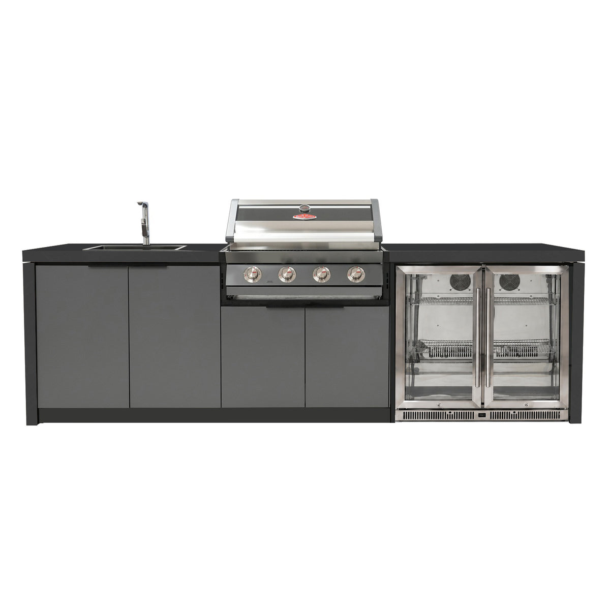 Cabinex BeefEater 1600 4-Burner BBQ Kitchen Package with Porcelain Benchtop