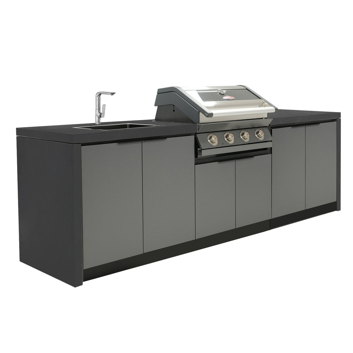 Cabinex BeefEater 1600 4-Burner BBQ Kitchen Package with Porcelain Benchtop