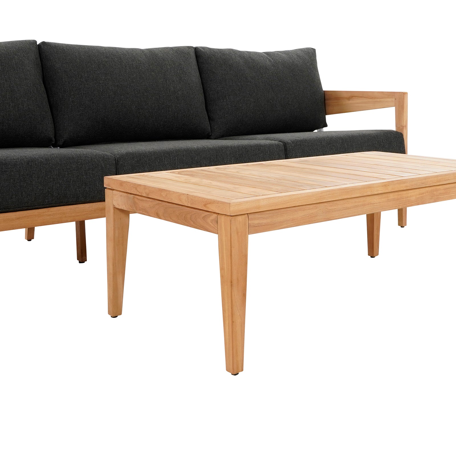 Excalibur Caldena 4-Piece Teak Lounge Setting with 3-Seater Lounge