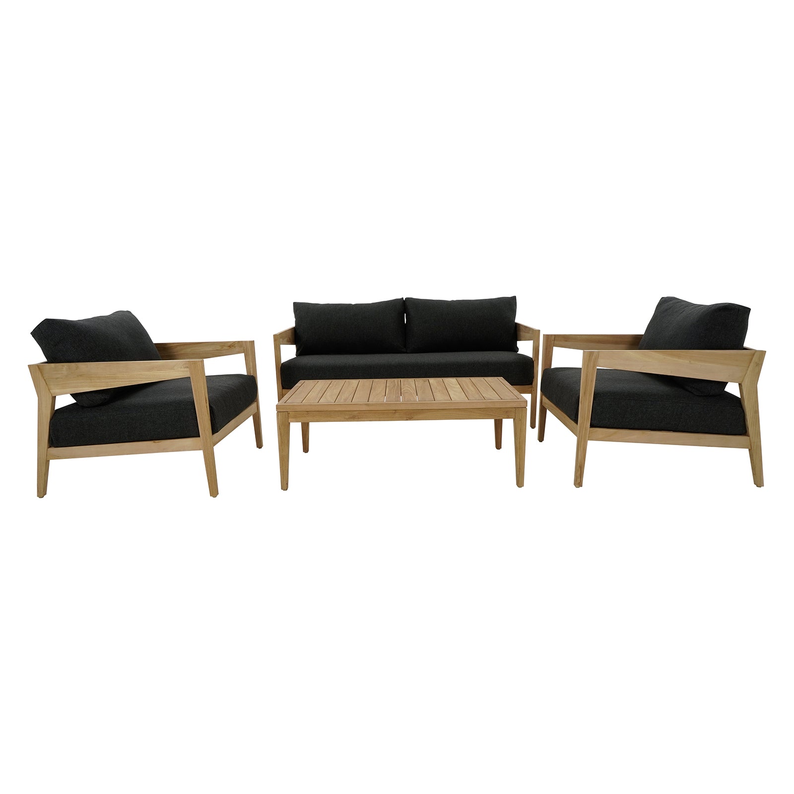 Excalibur Caldena 4-Piece Teak Lounge Setting with 2-Seater Lounge