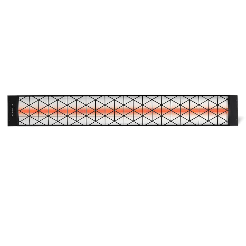 Infratech C30BL Single Element 3000W Radiant Heater - Black with Contemporary Fascia