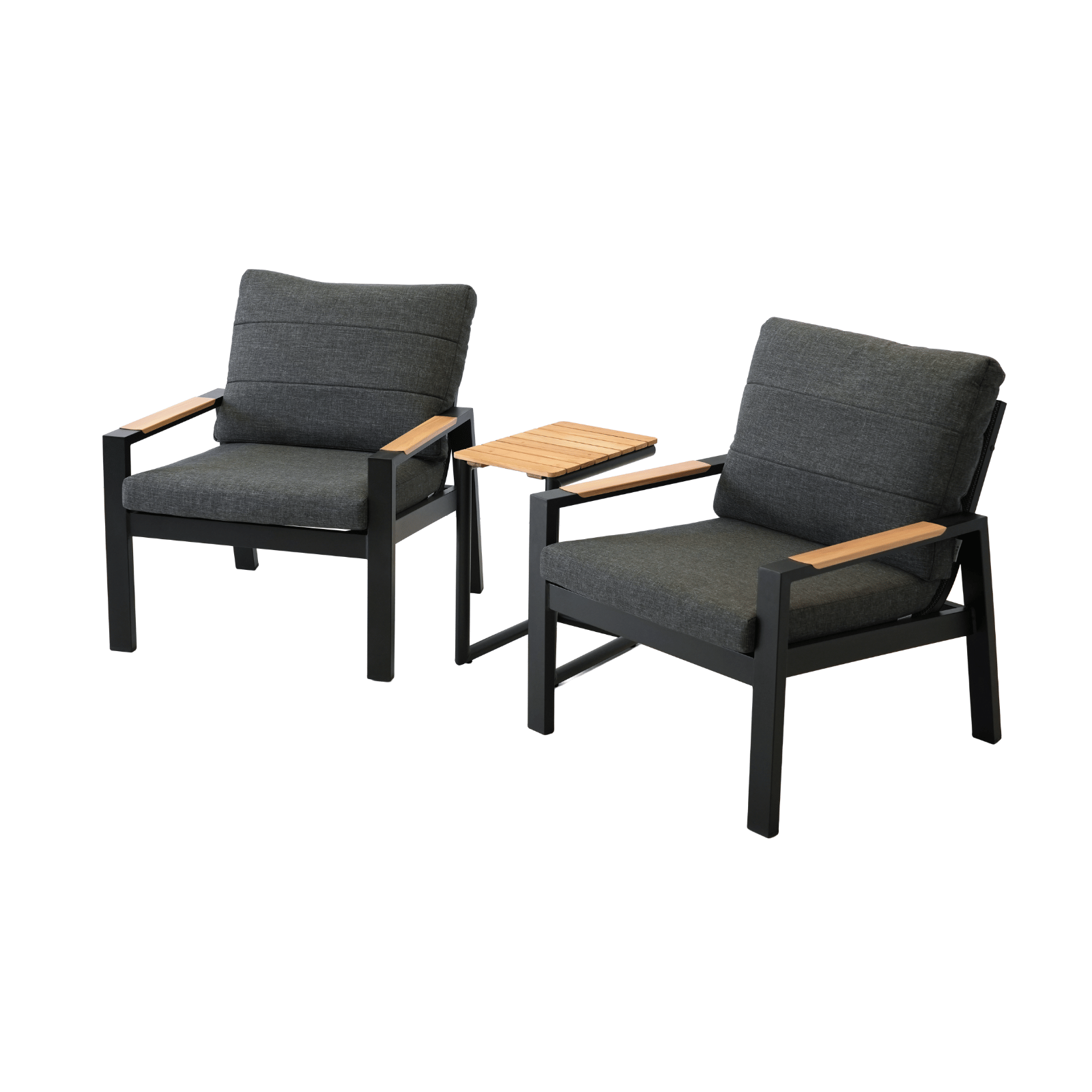 Excalibur Vienna 2 Piece Lounge Chair Set with Side Table