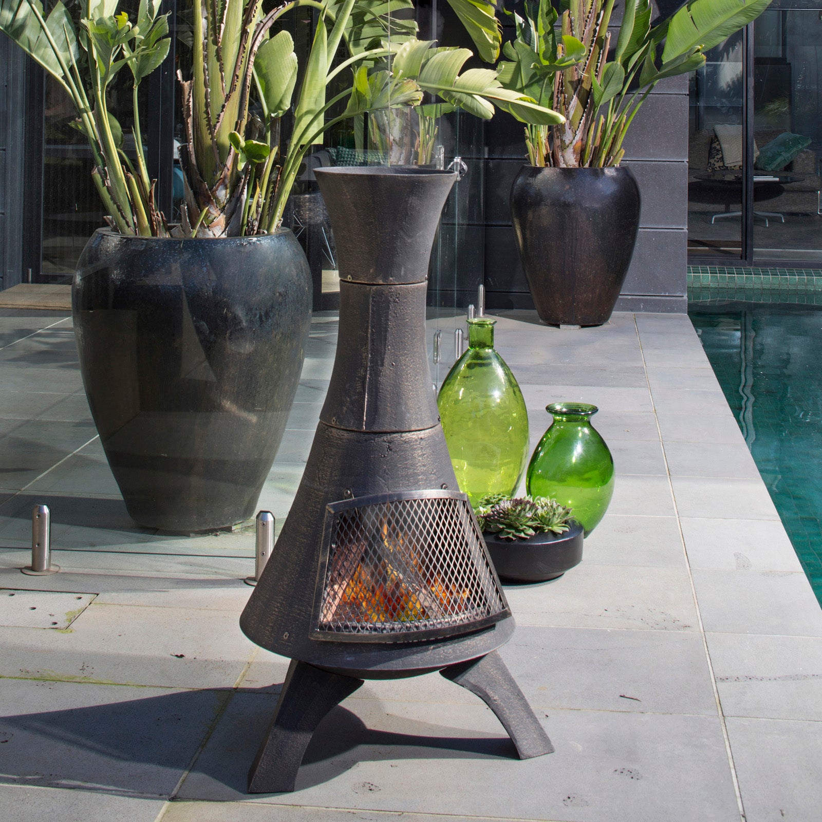 Charmate Modern Cast Iron Chimenea