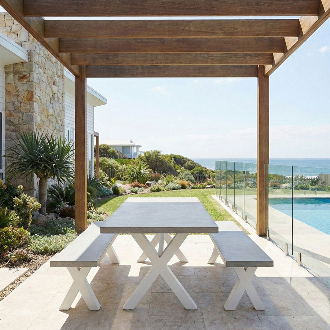 Excalibur Chelsea Bench Seat Dining Setting