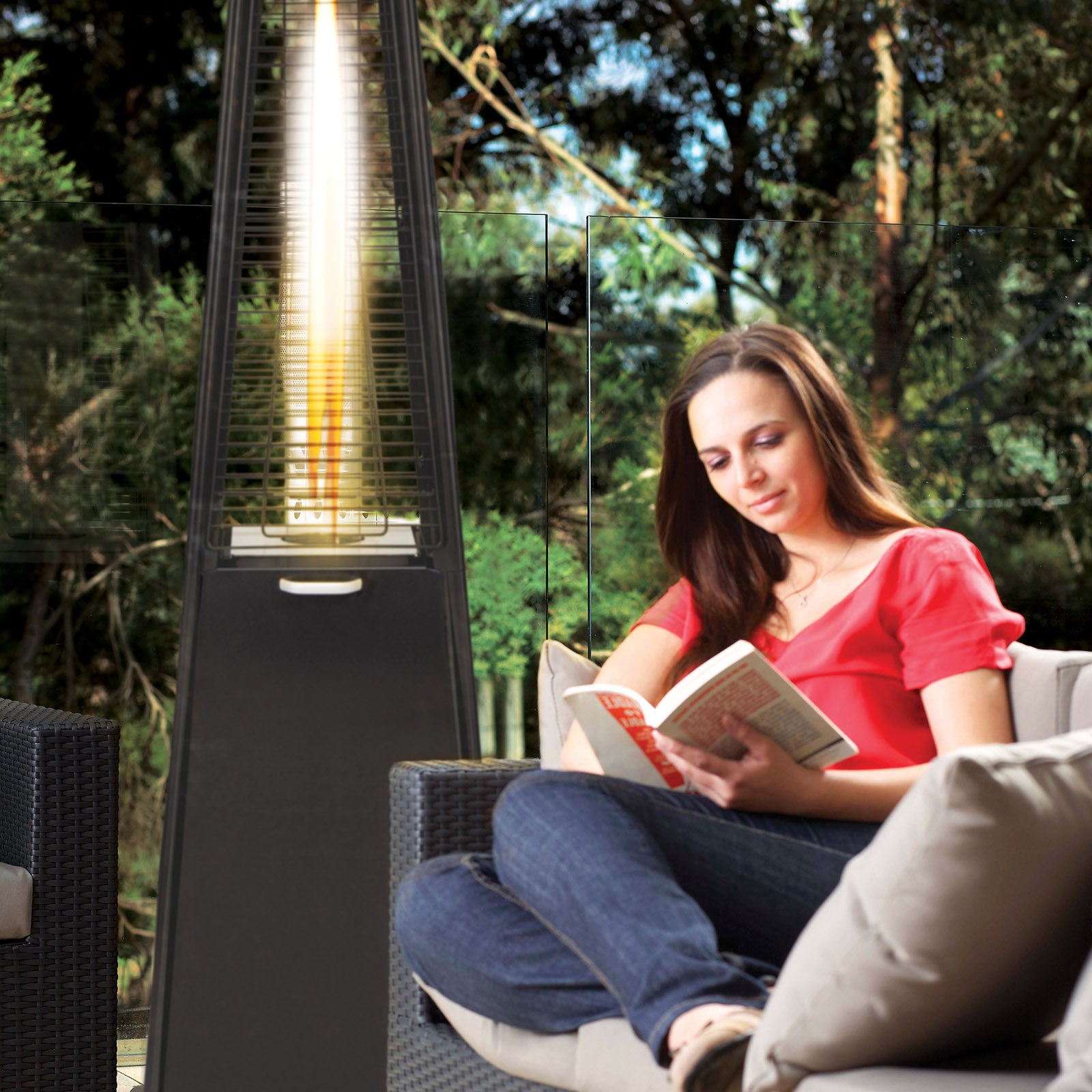 Gasmate Stellar Black Pyramid Flame Heater