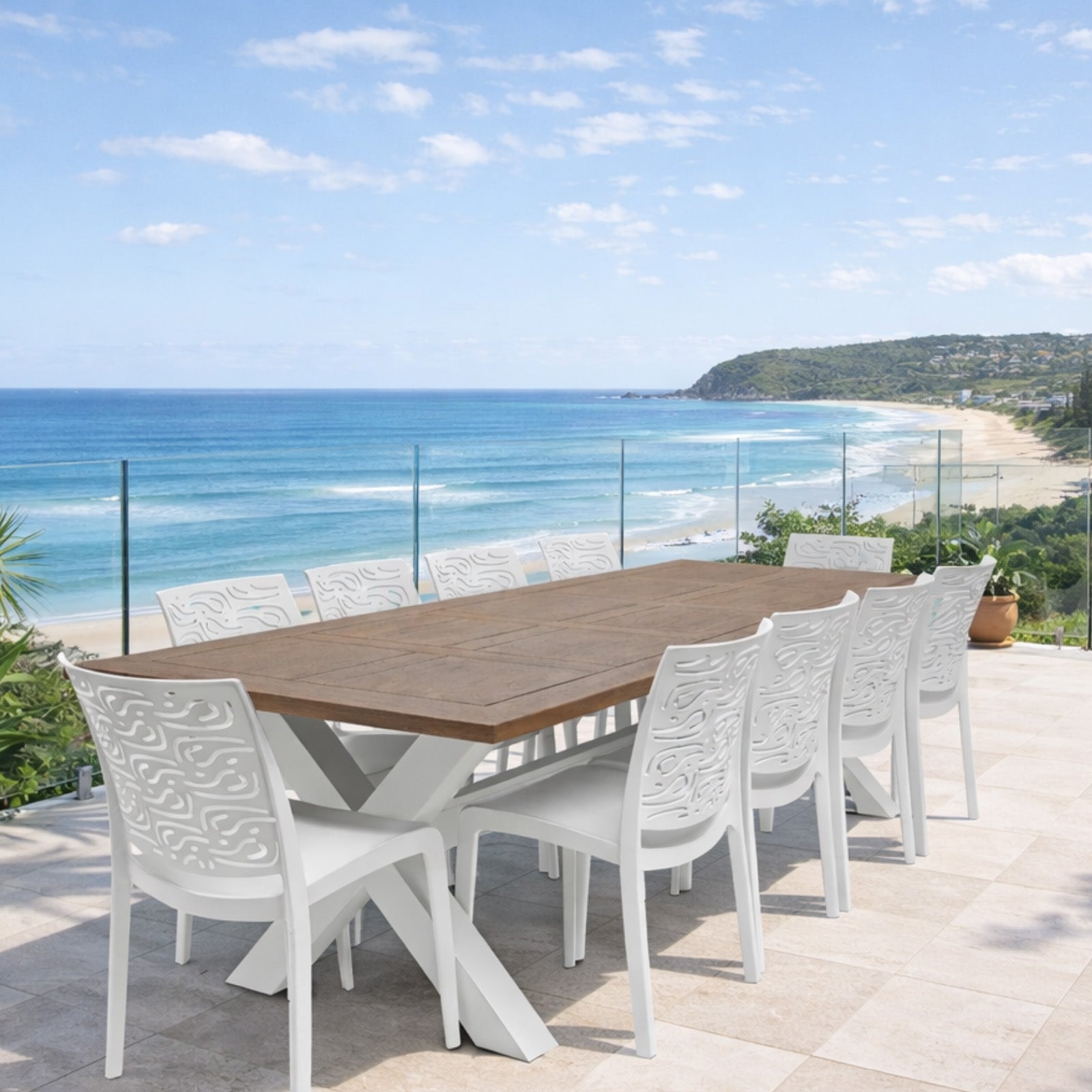 Excalibur Florentine Dining Setting with 10 Chairs