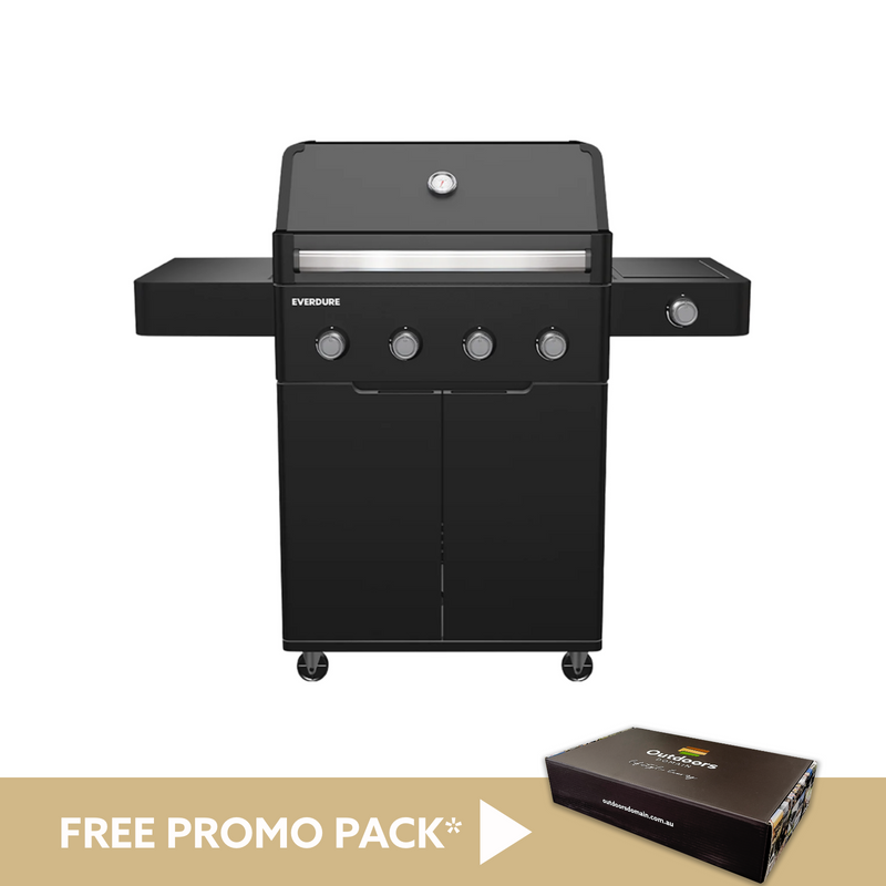 Everdure Hayman 4 Burner Trolley BBQ - Black