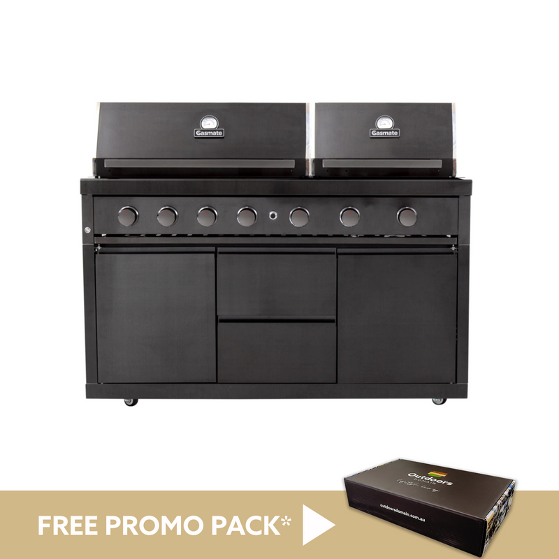 Gasmate Nova Graphite Twin Hood 6 Burner BBQ
