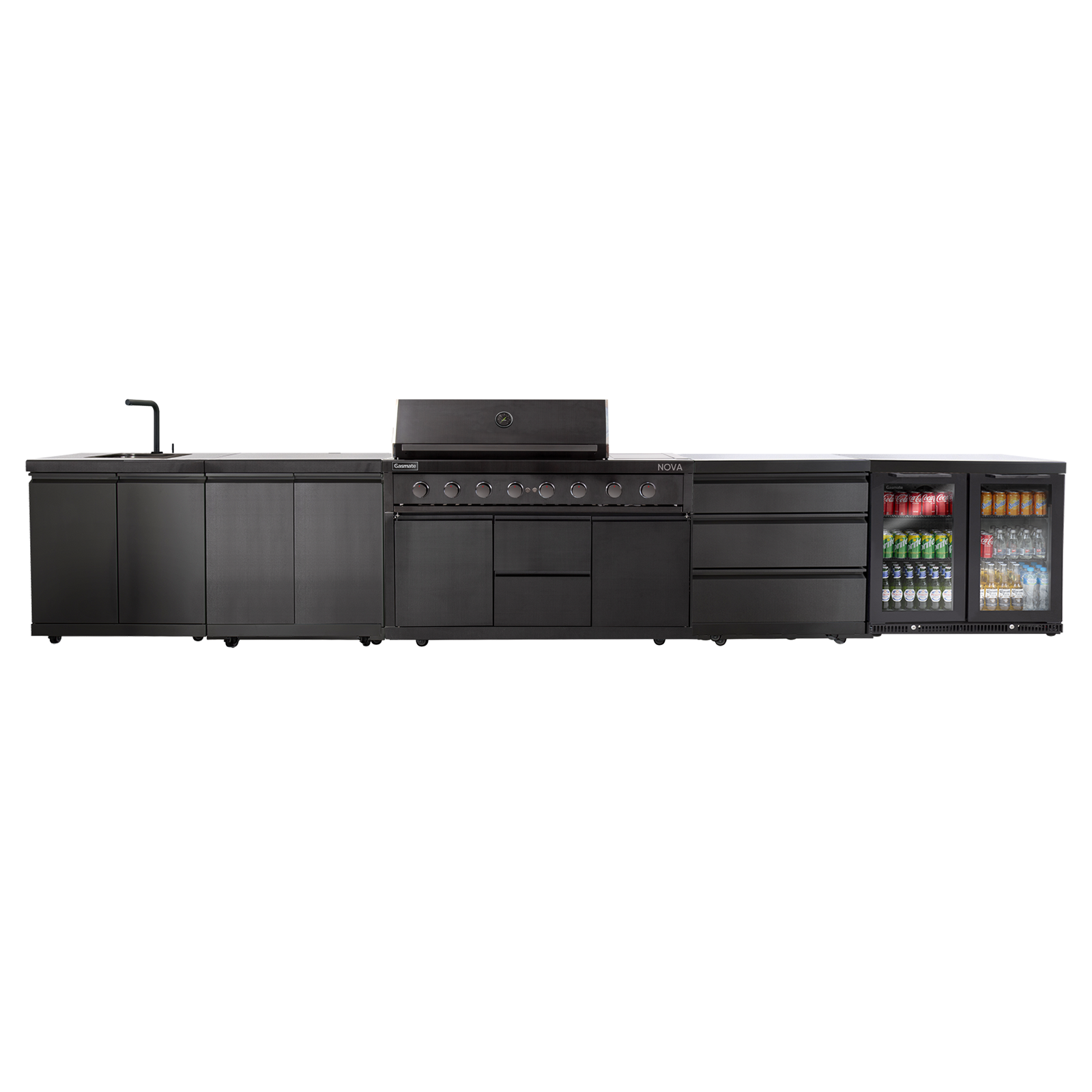 Gasmate Nova Graphite MK2 6-Burner BBQ Kitchen Package 1