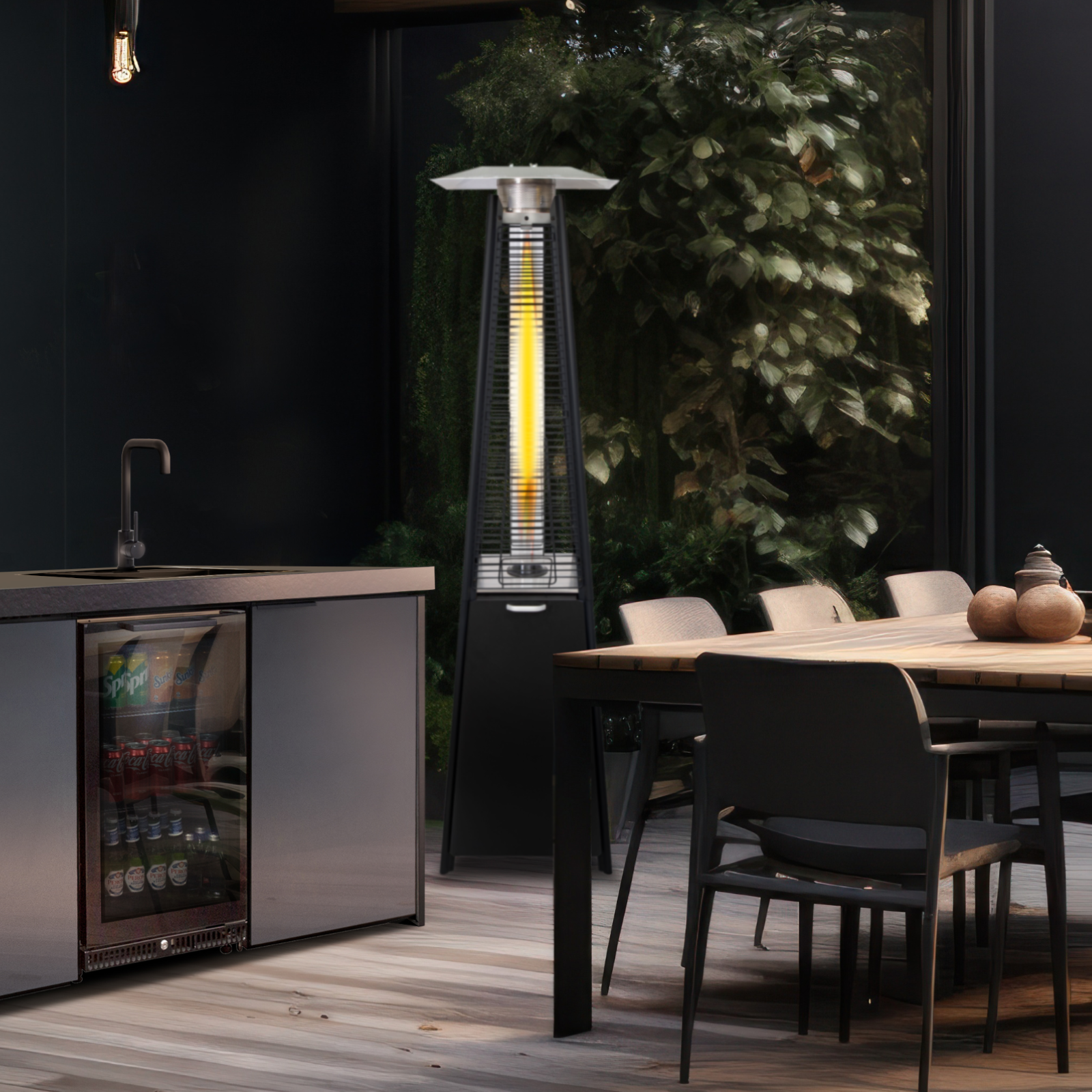 Gasmate Stellar Black Pyramid Flame Heater