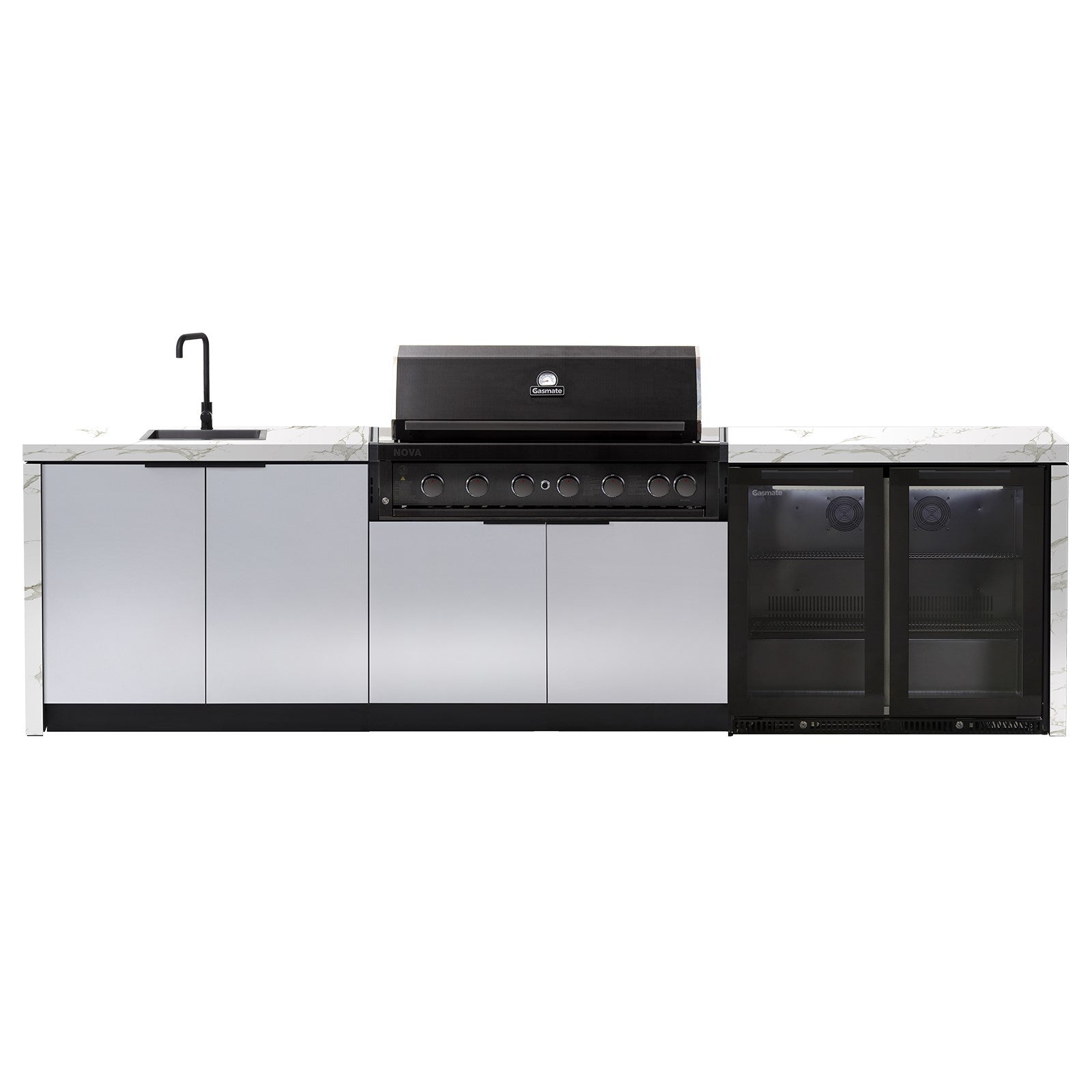 Cabinex Nova (Classic) 6 Burner Outdoor Kitchen Package with Porcelain Benchtop