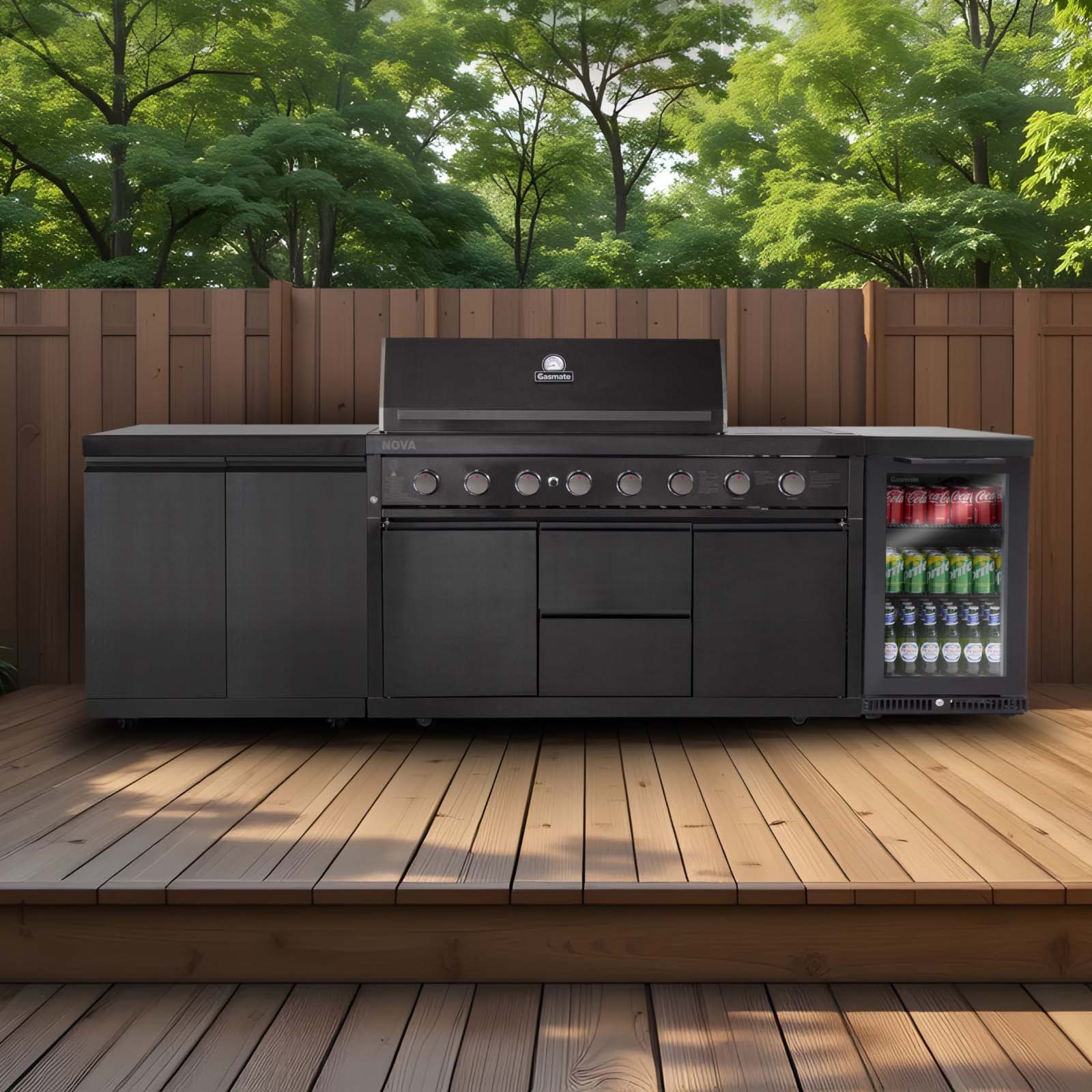Gasmate Nova Graphite 6-Burner BBQ Kitchen Package 6