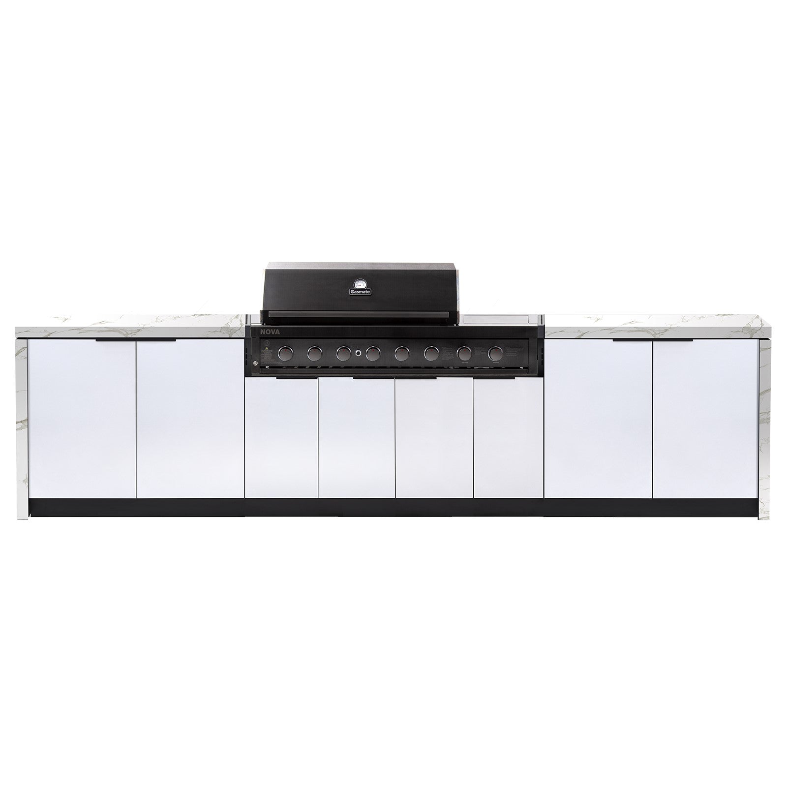 Cabinex Nova 6 Burner with Sideburner Outdoor Kitchen Package with Porcelain Benchtop