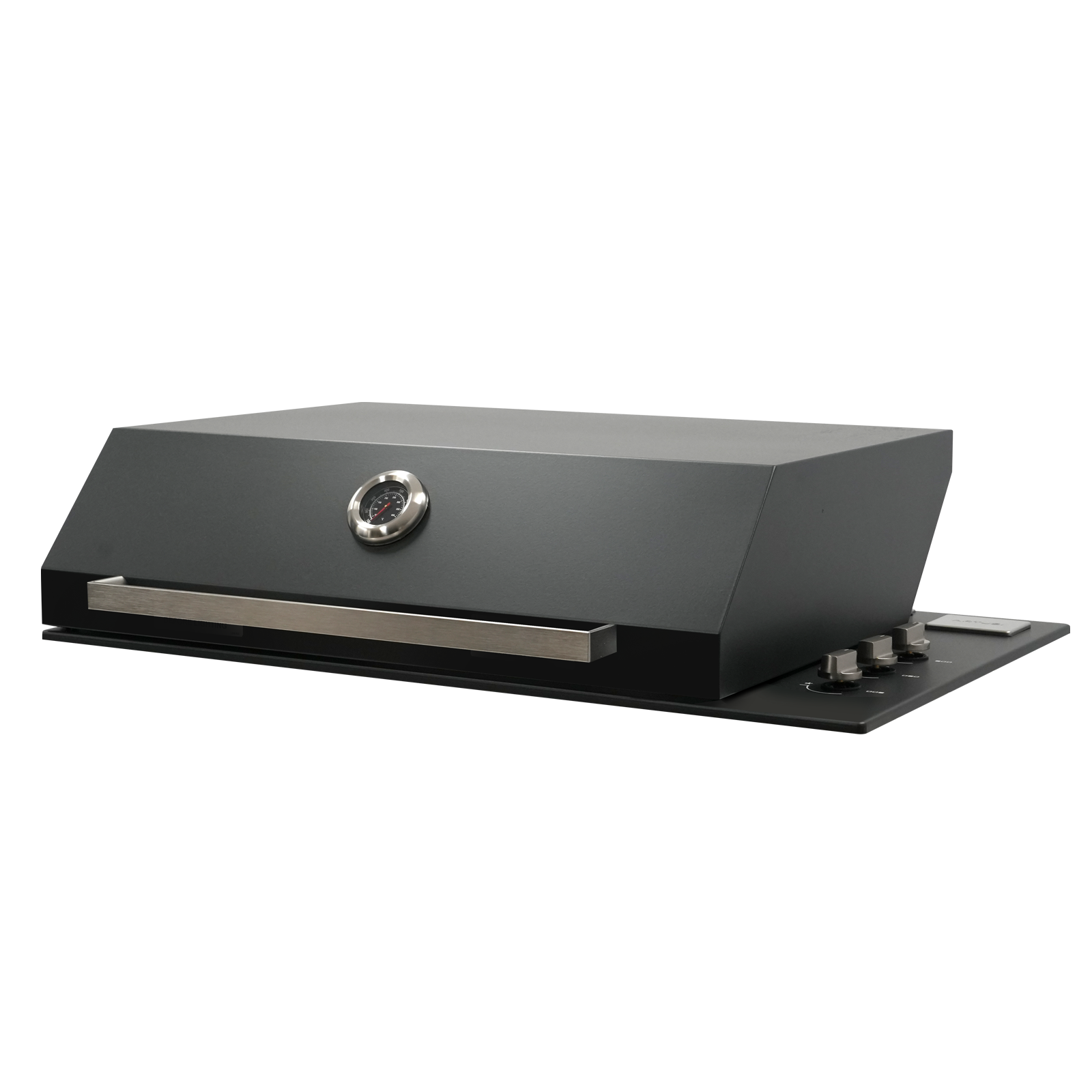 Artusi 80cm 3-Burner Matte Black Built-In BBQ with Hood