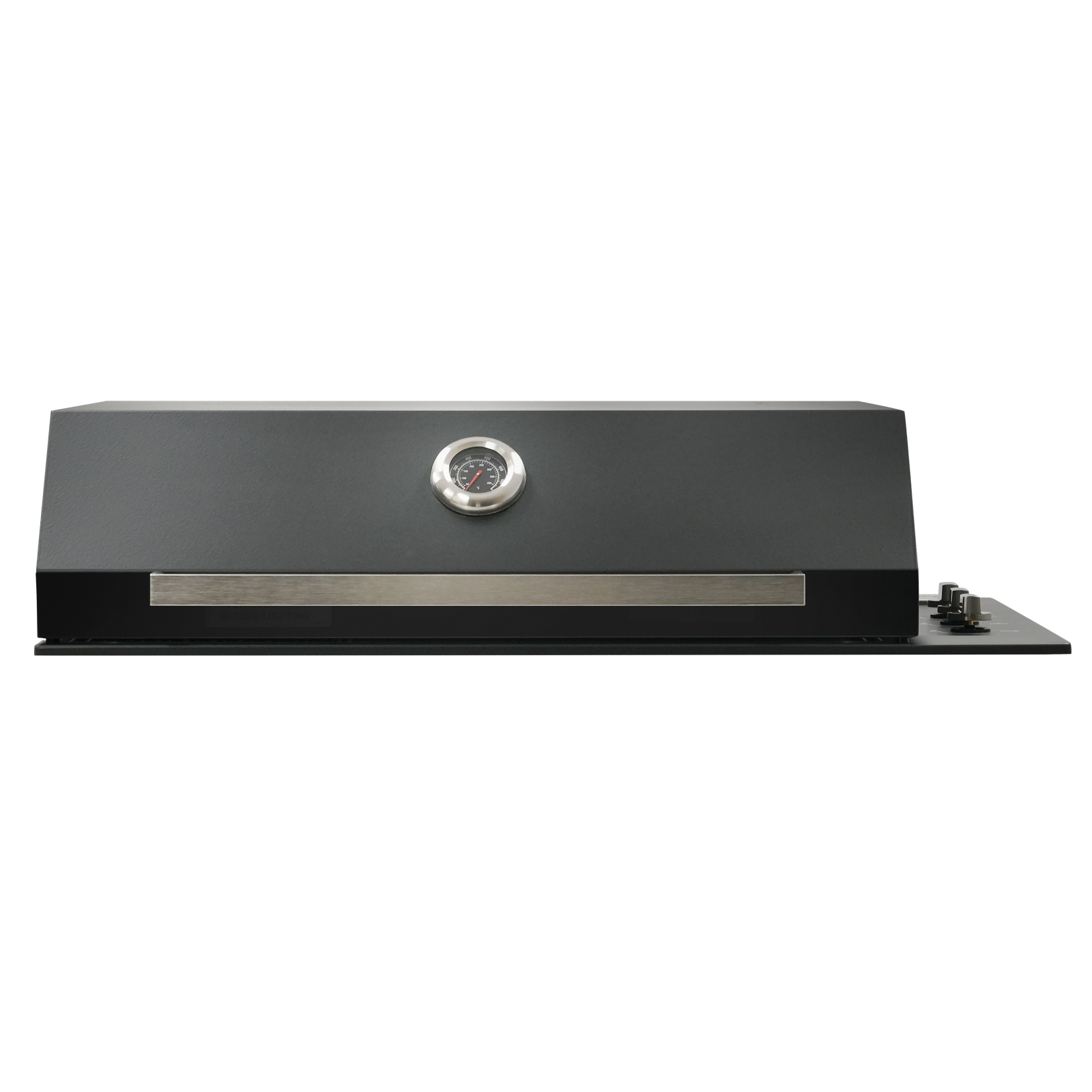 Artusi 80cm 3-Burner Matte Black Built-In BBQ with Hood