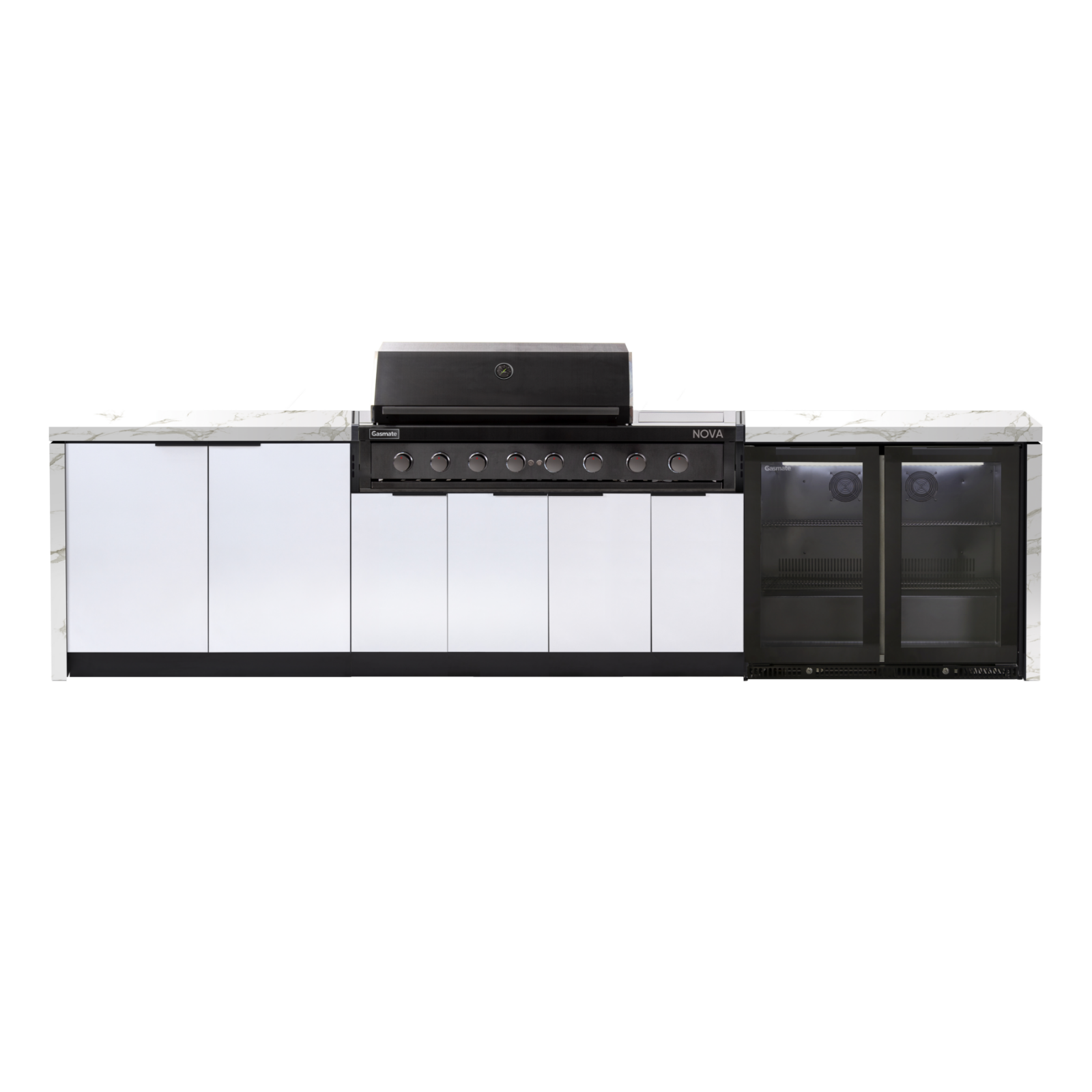 Cabinex Nova MK2 6 Burner with Sideburner Outdoor Kitchen Package with Porcelain Benchtop