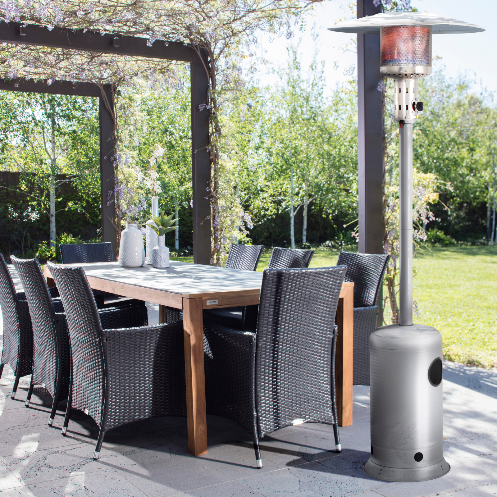 Gasmate Silver Powder Coated Patio Heater