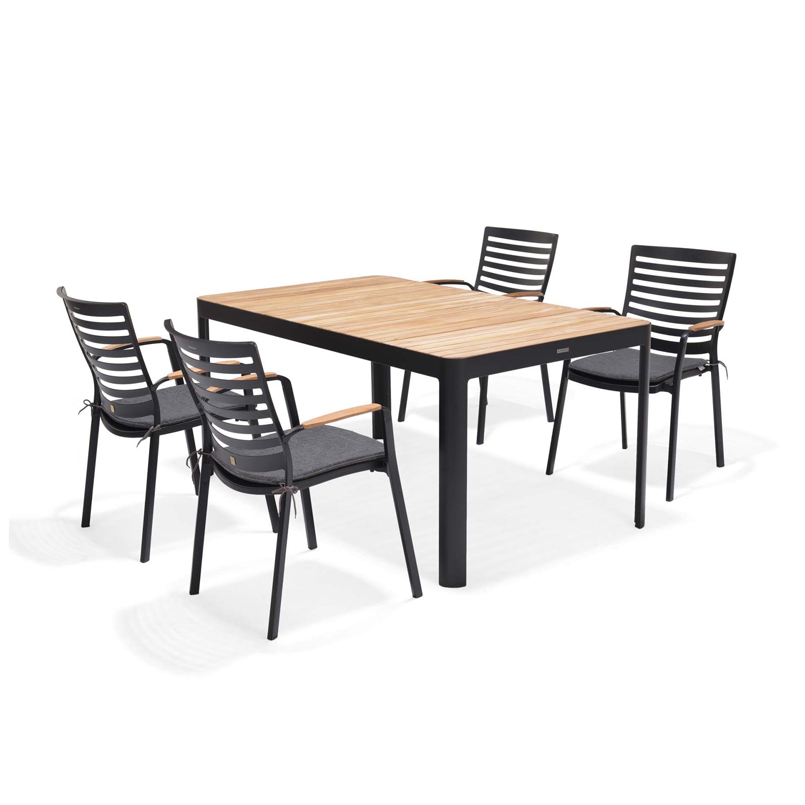 Excalibur Monico Outdoor 161cm Dining Setting with 4 Chairs