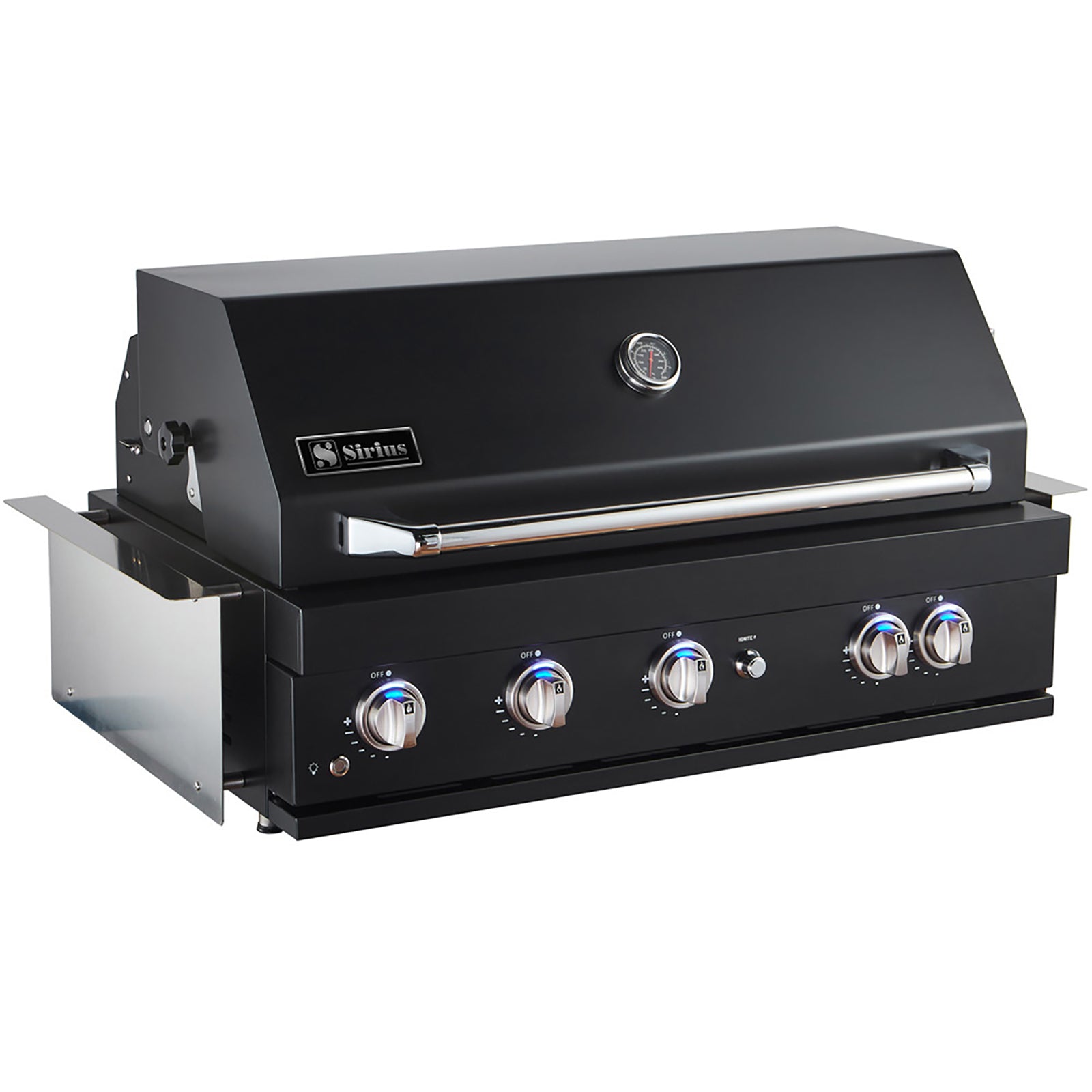 Bundle Sirius Built-In Black 5 Burner BBQ with 1200mm Alfresco Rangehood