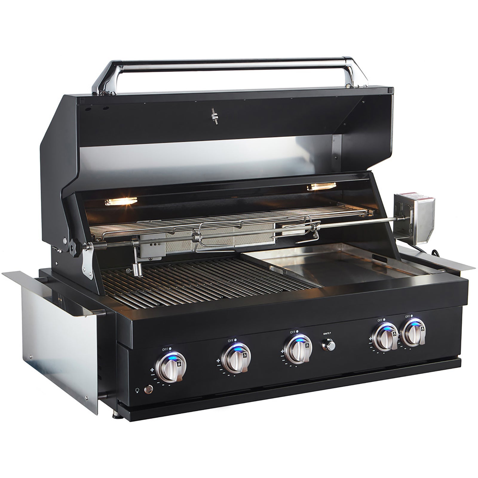 Sirius Built-In 5 Burner Gas BBQ - Black