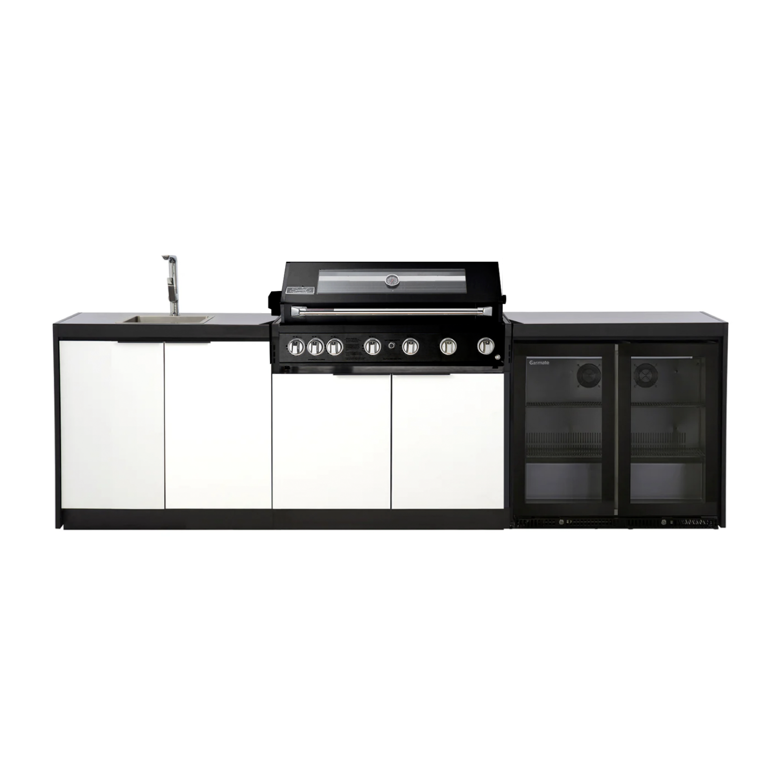 Cabinex Smart 6-Burner Black BBQ Kitchen Package - Large Size