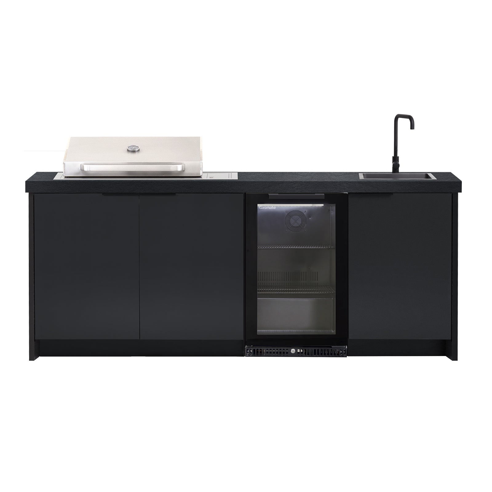 Cabinex Minimal Outdoor Kitchen with Gasmate Soho BBQ with Roasting Hood