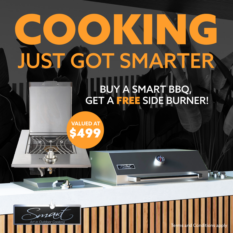 Smart 4-Burner Drop-In Gas BBQ With Slimline Hood in Stainless Steel