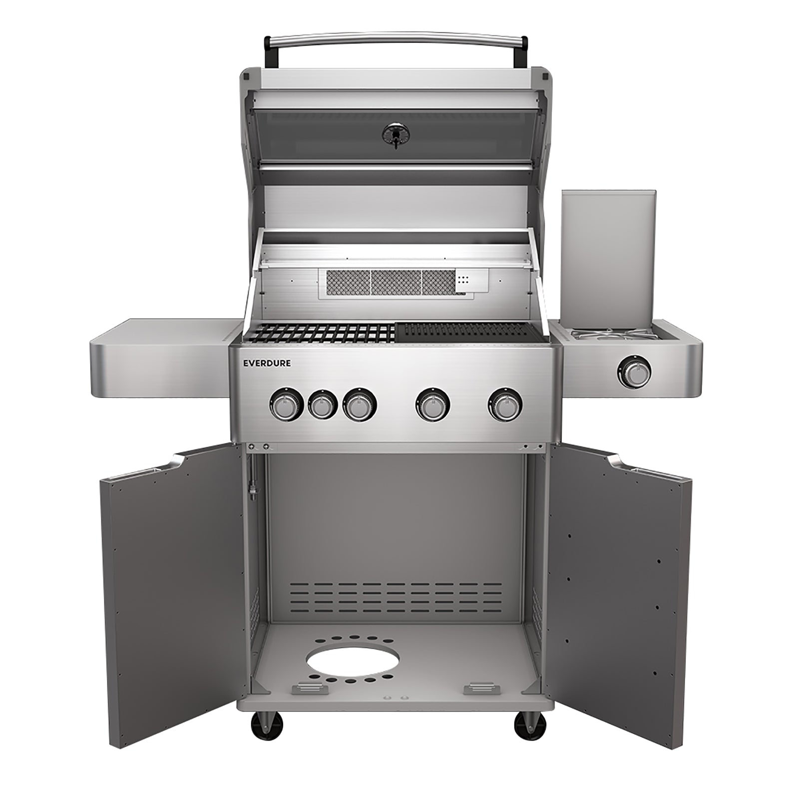 Everdure Hayman 4 Burner Trolley BBQ - Stainless Steel