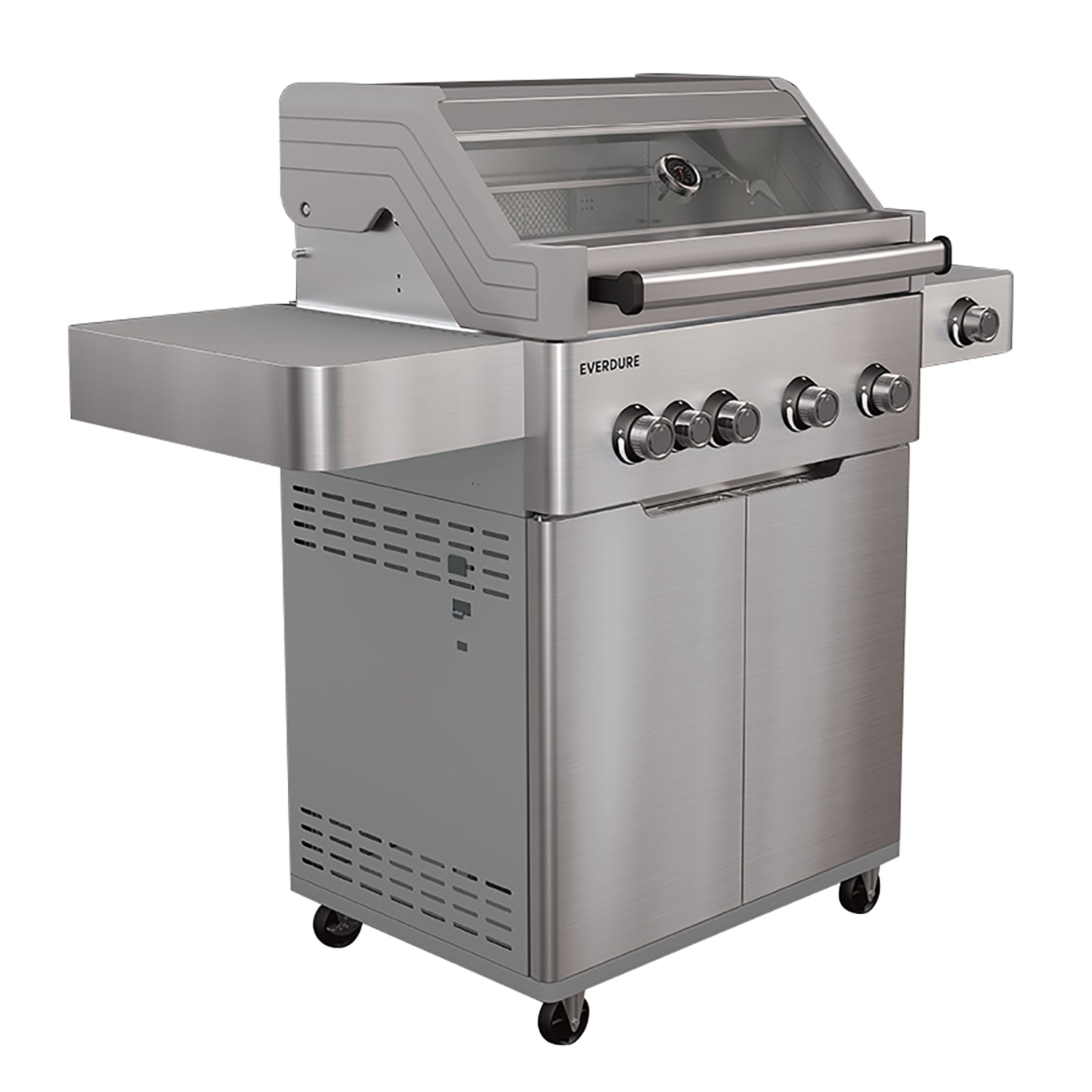 Everdure Hayman 4 Burner Trolley BBQ - Stainless Steel