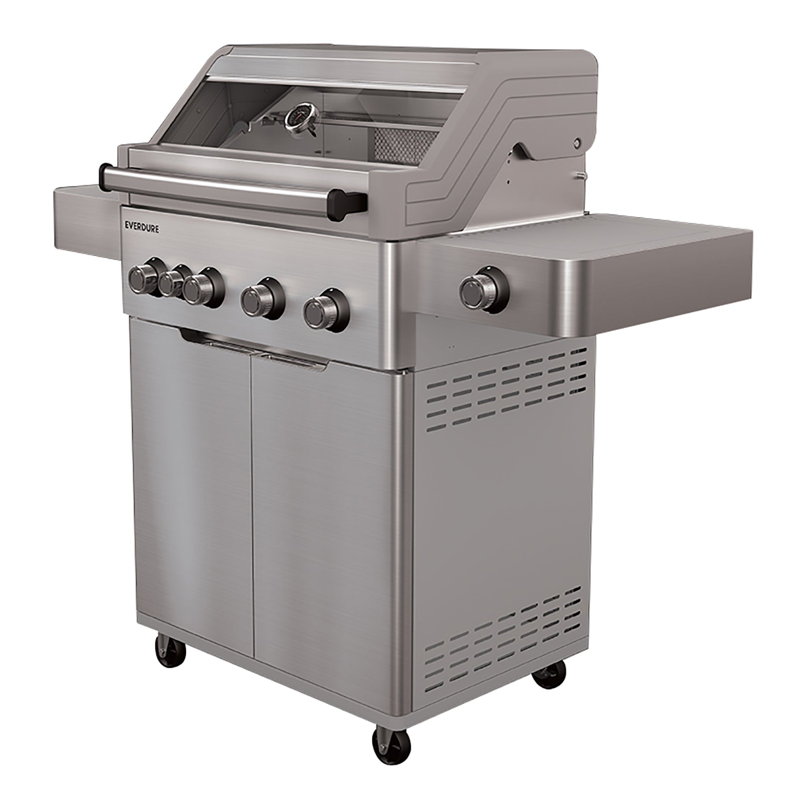 Everdure Hayman 4 Burner Trolley BBQ - Stainless Steel