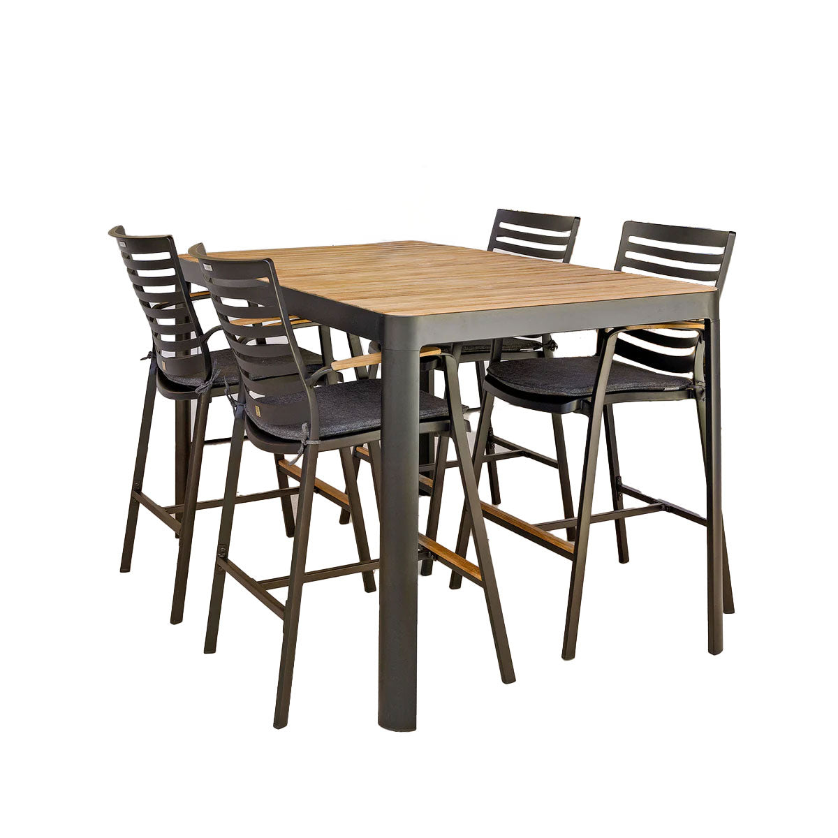 Excalibur Monico Outdoor Bar Setting with 4 Bar Chairs