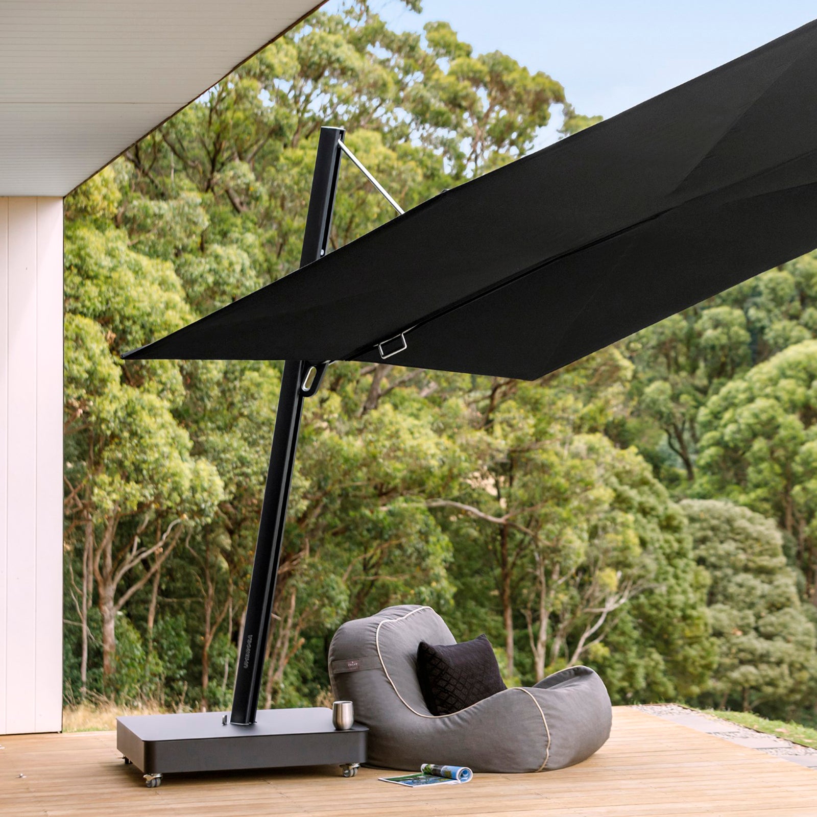 Instant Shade Versa UX Cantilever Umbrella with Base and Wheels