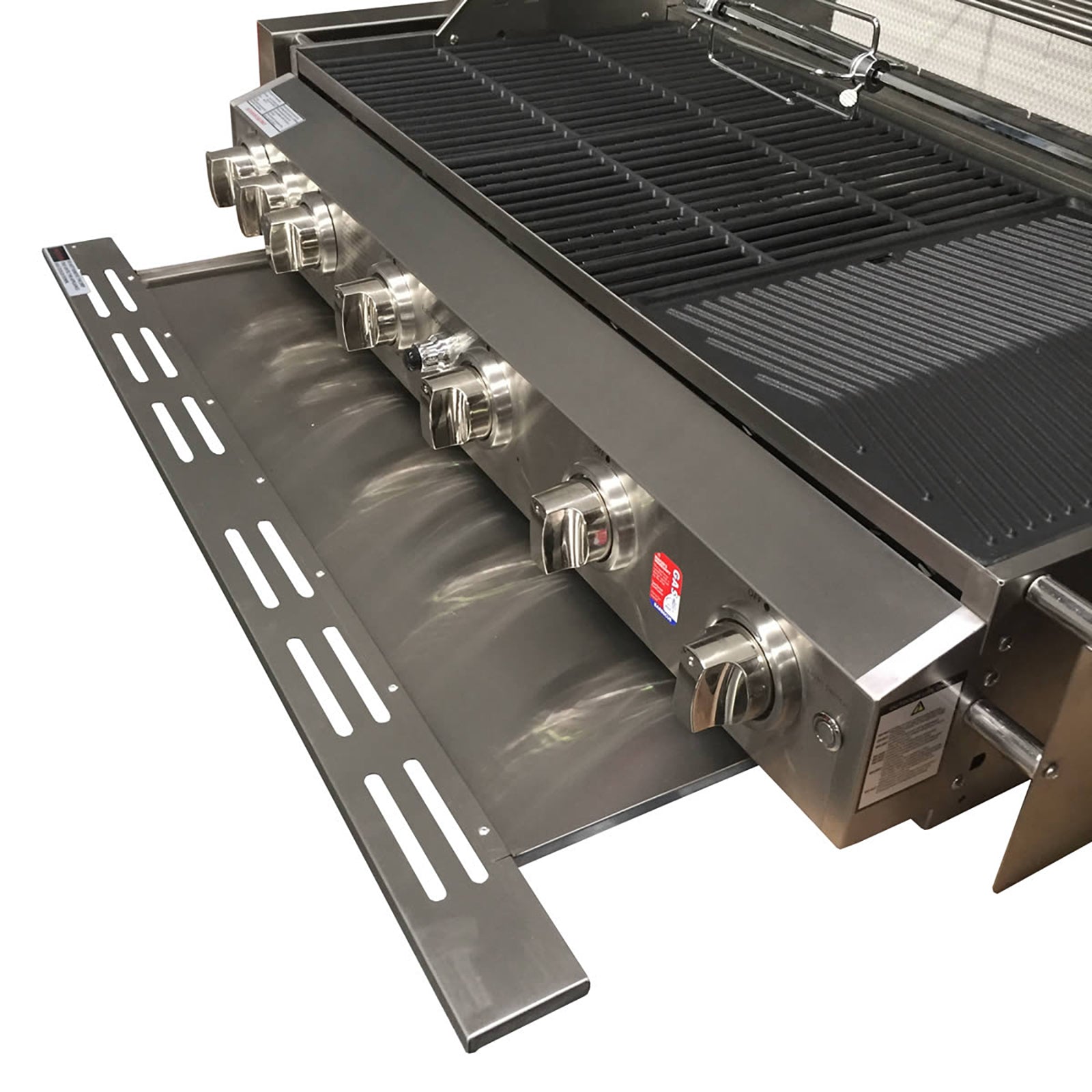 Smart 6 Burner Built-In Gas BBQ With Rotisserie & Rear Infrared Burner In Stainless Steel