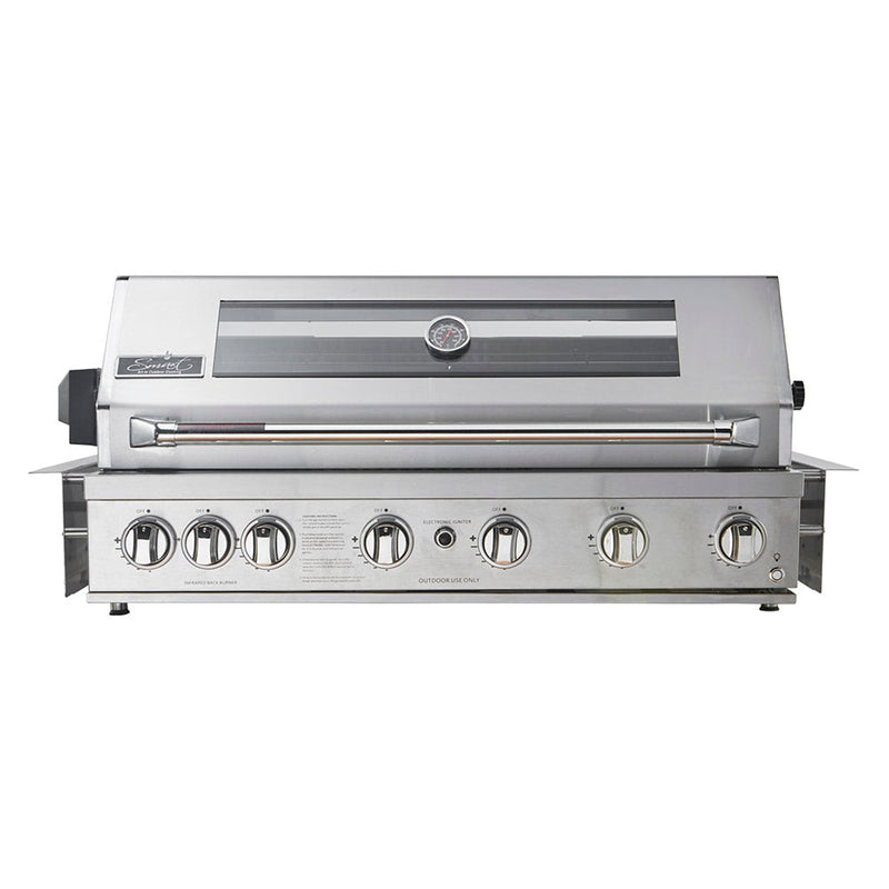 Smart 6 Burner Built-In Gas BBQ With Rotisserie & Rear Infrared Burner In Stainless Steel