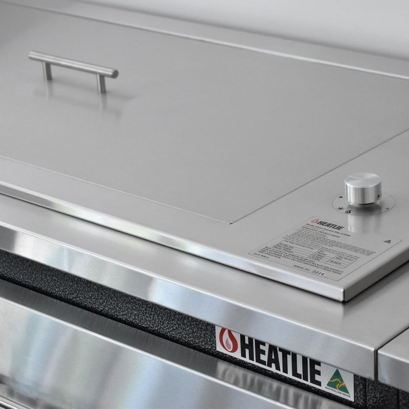 Heatlie Island Gourmet Elite 850 316-Grade SS Drop-In BBQ with 5mm Flat Plate