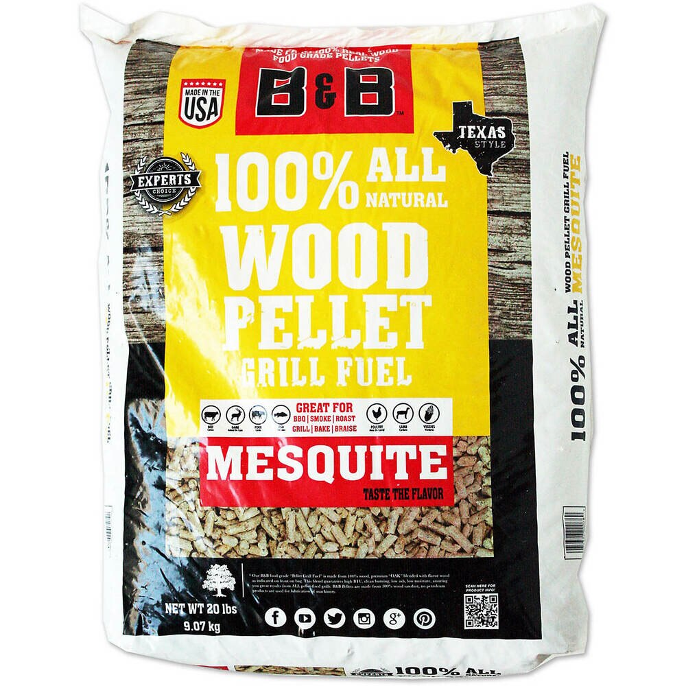 20lb B&B Mesquite Pellet Grill Fuel