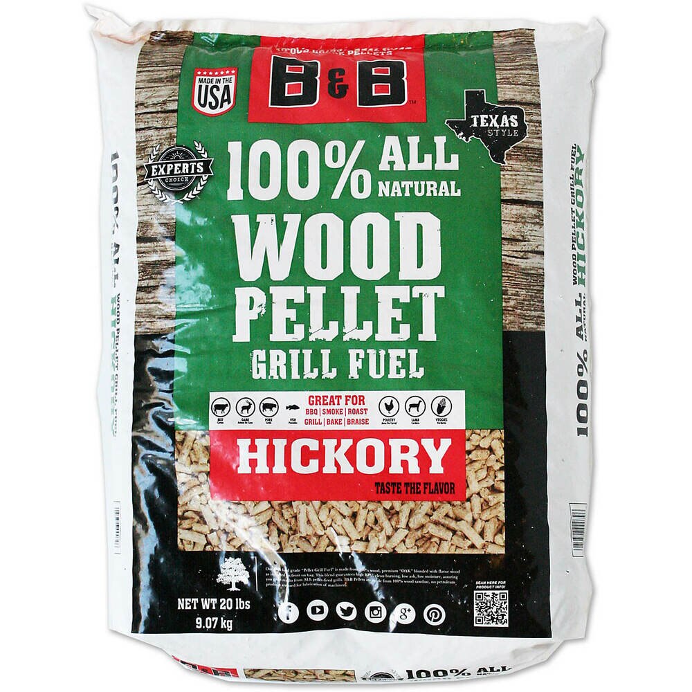 20 Lb B&B Hickory Pellet Grill Fuel