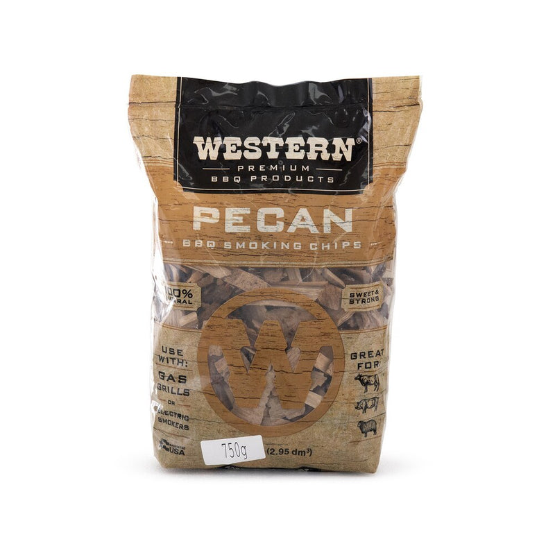 Western BBQ Pecan Wood Chips 750g
