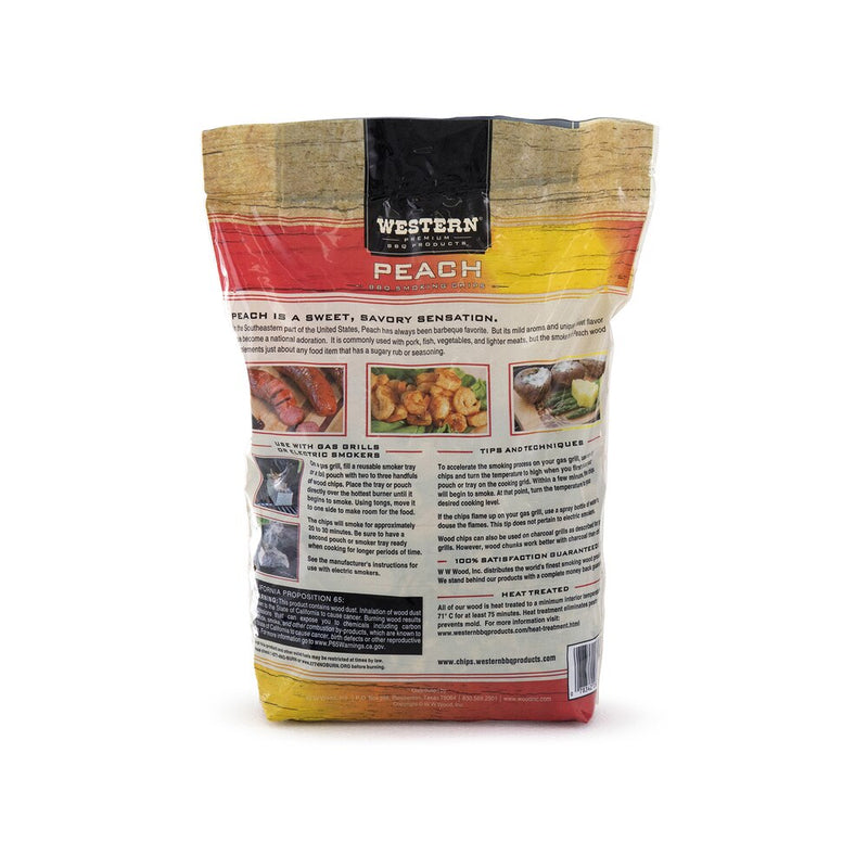 Western BBQ Peach Wood Chips 750g